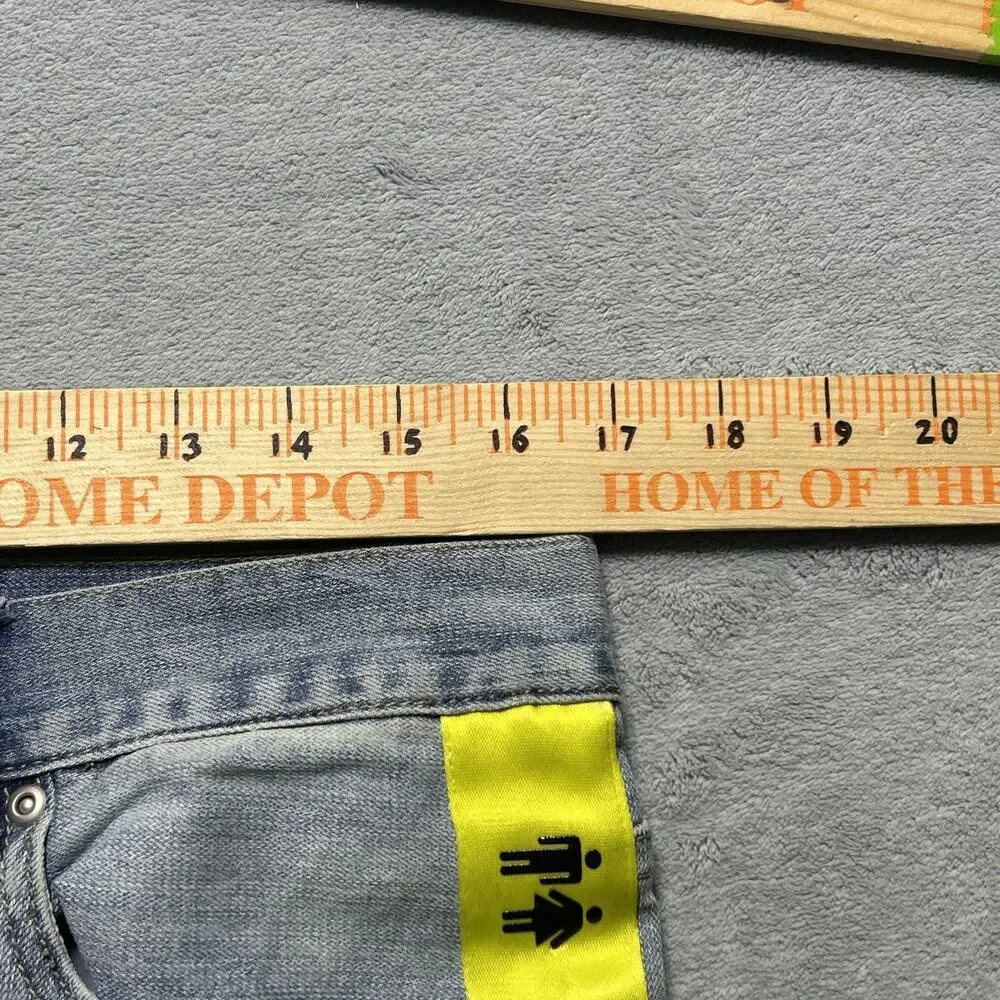 NWT Homme Femme Straight Fit Jeans Mens 34x30 Striped Colorful Designer Retro